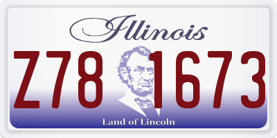 IL license plate Z781673