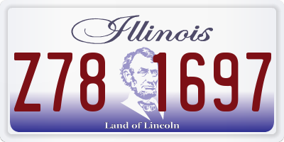 IL license plate Z781697