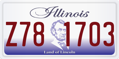 IL license plate Z781703