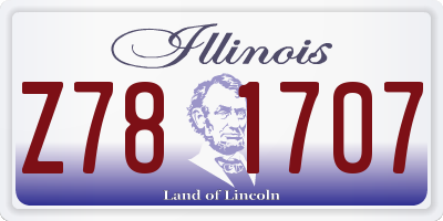IL license plate Z781707
