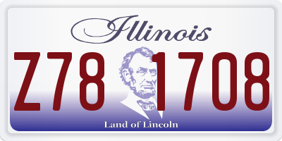 IL license plate Z781708
