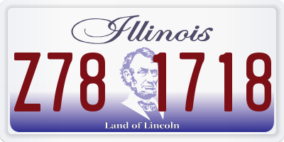 IL license plate Z781718