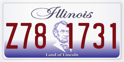 IL license plate Z781731