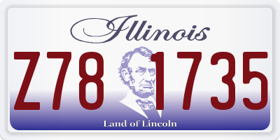 IL license plate Z781735