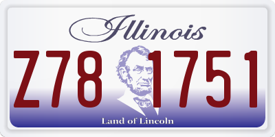 IL license plate Z781751