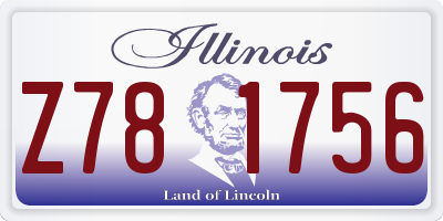 IL license plate Z781756