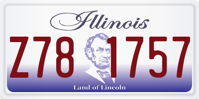 IL license plate Z781757