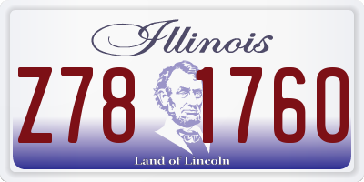 IL license plate Z781760