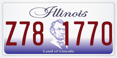 IL license plate Z781770