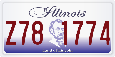 IL license plate Z781774