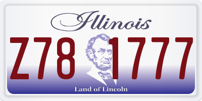 IL license plate Z781777