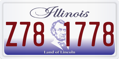 IL license plate Z781778