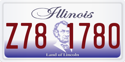 IL license plate Z781780