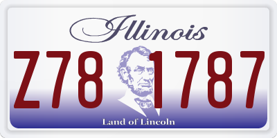 IL license plate Z781787