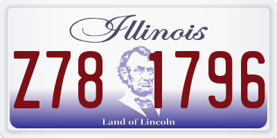 IL license plate Z781796