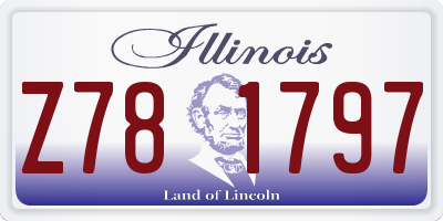 IL license plate Z781797