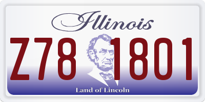 IL license plate Z781801