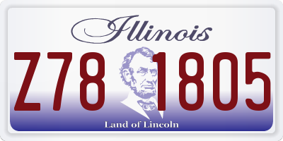 IL license plate Z781805