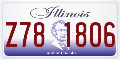 IL license plate Z781806