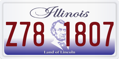 IL license plate Z781807