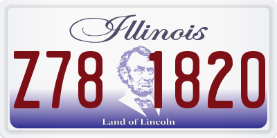 IL license plate Z781820