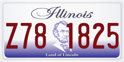 IL license plate Z781825