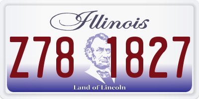 IL license plate Z781827