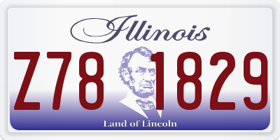 IL license plate Z781829