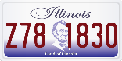 IL license plate Z781830