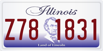 IL license plate Z781831