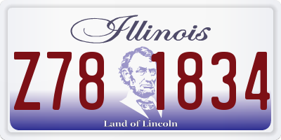 IL license plate Z781834