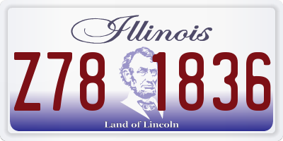 IL license plate Z781836
