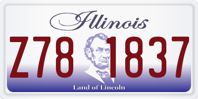 IL license plate Z781837