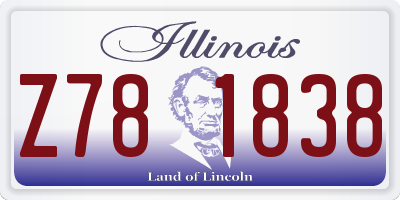 IL license plate Z781838