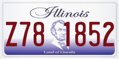 IL license plate Z781852