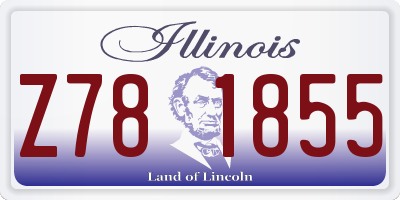 IL license plate Z781855