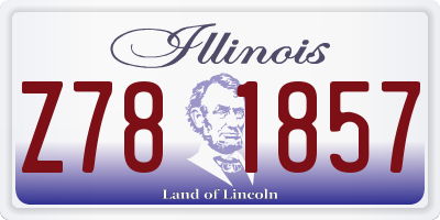 IL license plate Z781857