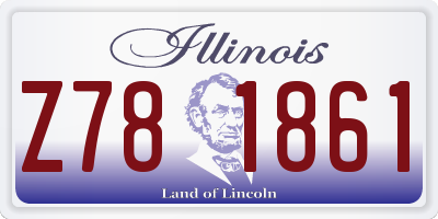IL license plate Z781861