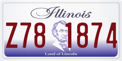 IL license plate Z781874