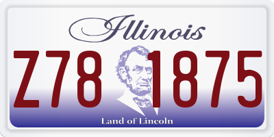 IL license plate Z781875