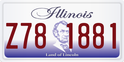 IL license plate Z781881