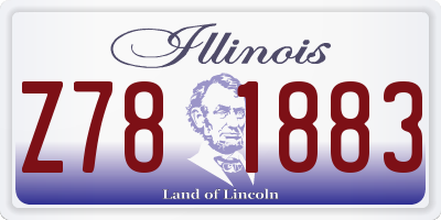 IL license plate Z781883