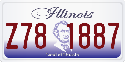 IL license plate Z781887