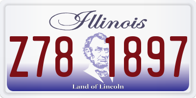 IL license plate Z781897