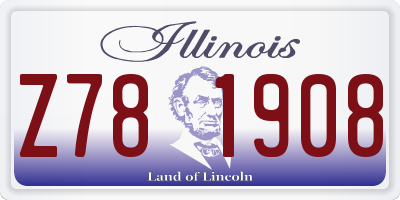 IL license plate Z781908