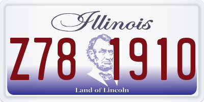 IL license plate Z781910