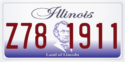 IL license plate Z781911