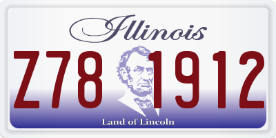 IL license plate Z781912
