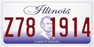 IL license plate Z781914