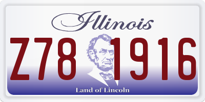 IL license plate Z781916